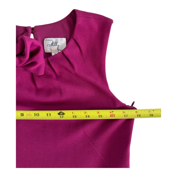 Milly of New York Magenta Bow Sheath Dress Size S - Picture 5 of 9